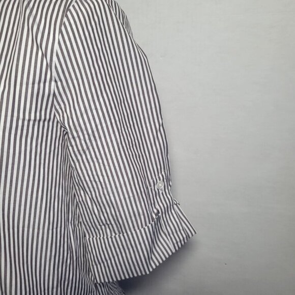 Madewell Striped Classic Lightweight Button-Front Tiered Shirt Dress Size XXS - Picture 4 of 14